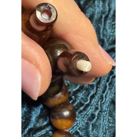 Vintage Butterscotch Graduated Bead Necklace With Barrel Clasp 20.5 Inches 1950s - Picture 4 of 6